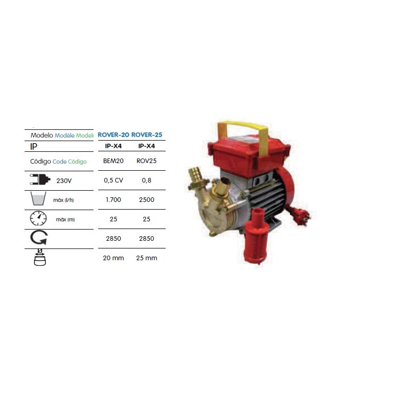 copy of Electrobomba Trasfega Rover -25, 25mm - 1", 230V